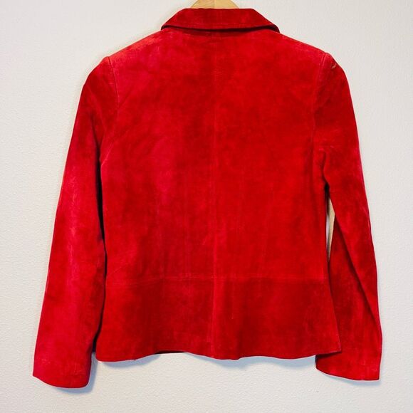 Vintage Pursuits LTD Red Suede Leather Jacket Size Small - Picture 5 of 6